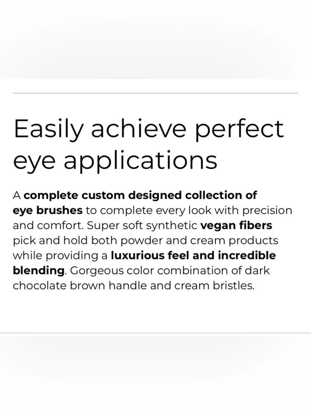 Beauty For Real 5 Eye Brush Set - brand new in packaging!